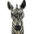 Vaso de cerâmica cabeça de zebra G - Imagem 3