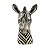 Vaso de cerâmica cabeça de zebra M - Imagem 1