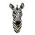 Vaso de cerâmica de parede cabeça de zebra G - Imagem 1