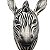 Vaso de cerâmica de parede cabeça de zebra P - Imagem 2