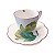 Xícara chá folhas com joaninha e borboleta - Imagem 1