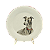 Prato sobremesa amassado cachorro galgo - Imagem 1