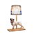 Base de abajur cachorro Rottweiler com coleira e base bambu - Imagem 1