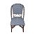 Cadeira em apuí trançada em fibra sintética azul e branca - Imagem 1