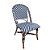 Cadeira em apuí trançada em fibra sintética azul e branca - Imagem 2
