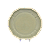 Jogo 4 pessoas borda bolinha cor cimento: sousplat, prato raso e sobremesa - Imagem 3