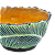 Bowl P com folha de banana mostarda e azul (15 cm) - Imagem 4