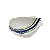 Bowl de concha branco com listras e coral azul - Imagem 1