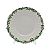 Prato raso com borda concha e pintura coral verde - Imagem 1