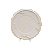 Prato raso branco com aplicação de coral branco - Imagem 1