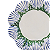 Prato raso com borda de concha listrada e coral verde - Imagem 2