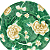 Prato sobremesa amassado verde com floral - Imagem 3