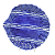Sousplat concha azul com listras brancas - Imagem 1