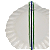 Sousplat concha branca com listras verde e azul - Imagem 2