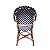 Cadeira bistrô com braços Chevron azul marinho e branco - Imagem 4
