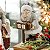 Papai Noel em resina com calendário AC212 - Imagem 1
