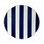 Bandeja redonda giratória listras azul e branco (60 cm) - Imagem 1