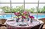 Toalha de mesa pássaros e flores (2,58mx 1,36m) +28cm babado - Imagem 3