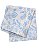 Toalha de mesa floral azul claro quadrada (1,10m x 1,10) +30 cm barrado - Imagem 1