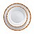 Jogo prato raso e sobremesa cerâmica borda bambu (4 peças) - Imagem 1