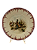 Pré-venda Prato sobremesa amassado faisão e cogumelo com pincelada vermelha Zanatta Casa - Imagem 1