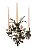 Castiçal de parede com folhas, flores e laços - Imagem 1