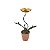 Castiçal flor de cobre com vaso G - Imagem 1