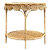 Mesa redonda em junco com borda scallop - Imagem 1