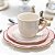 Conjunto Xícara chá com pássaro punta e prato sobremesa rosa (2 pessoas) Zanatta Casa - Imagem 2