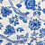 Toalha floral azul retangular (3,40 x 2m) - Imagem 3