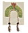 Placa com cocar verde cerâmica - Imagem 1