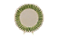 Sousplat com borda relevo penas verdes - Imagem 1
