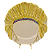 Sousplat de parede cocar amarelo em relevo - Imagem 1