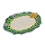 Travessa Maria M borda verde com aplique de pena - Imagem 1