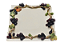 Cinzeiro quadrado raso com aplicação de uvas - Imagem 1