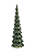 Mini Árvore de natal em resina verde e dourada (17 cm) - Imagem 1
