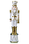 Soldado quebra-nozes branco e dourado com corneta - Imagem 1