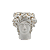 Escultura Cabeça de mulher PP encaracolada branca - Imagem 1