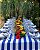Toalha de mesa listrada azul e branco 2,60 x 1,80 - Imagem 2