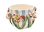Cachepot garrafão listras e flores aplicadas - Imagem 1