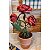 Bonsai de cobre com flores vermelhas - Imagem 2
