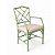 Cadeira faux bamboo estofada com braço - Imagem 1