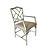 Cadeira faux bamboo estofada com braço - Imagem 1