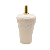 Base abajur Monica com ponto cruz branco - Imagem 1
