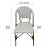 Cadeira bistrô Chevron aluminio branca de fibra sintética - Imagem 4