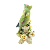 Cacatua no tronco com flores - Imagem 1