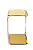 Mesa de apoio quadrada em espelho e resina - Imagem 1