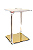 Mesa de apoio quadrada em espelho e resina - Imagem 2
