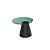 Mesa lateral redonda baixa em resina com vaso - Imagem 1