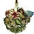 Base abajur garrafão com aplique de folhas, flores e araras - Imagem 2